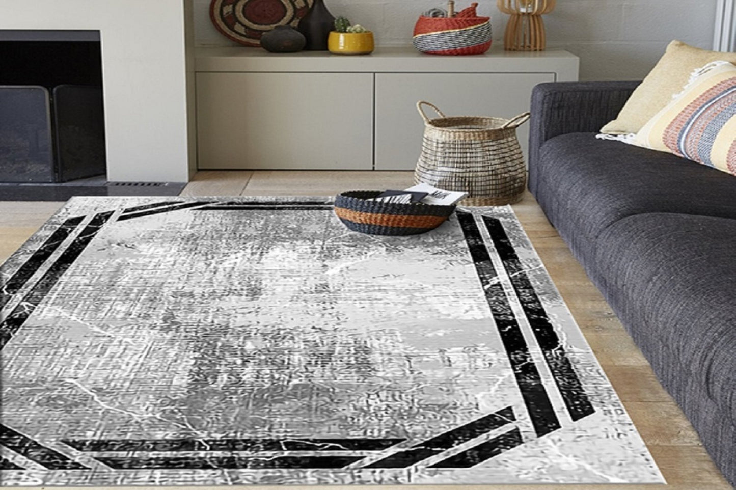 Tapis Rebelle, Gris Dimensions - 160x230 – Qualité supérieure pour Maison, Appartement, Bureau – Style élégant et durable – Confort optimal, facile à nettoyer – Idéal salon et chambre
