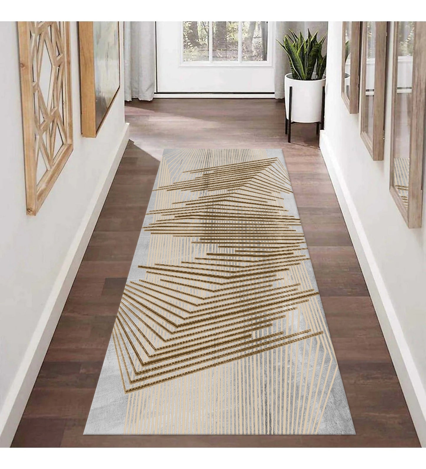 Tapis Nour Gold Dimensions - 120x180 – Qualité supérieure pour Maison, Appartement, Bureau – Style élégant et durable – Confort optimal, facile à nettoyer – Idéal salon et chambre
