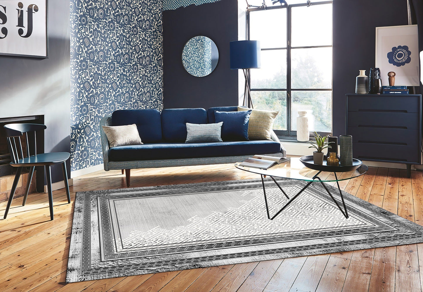 Tapis NAJAT Gris 80x150cm – Qualité supérieure pour Maison, Appartement, Bureau – Style élégant et durable – Confort optimal, facile à nettoyer – Idéal salon et chambre