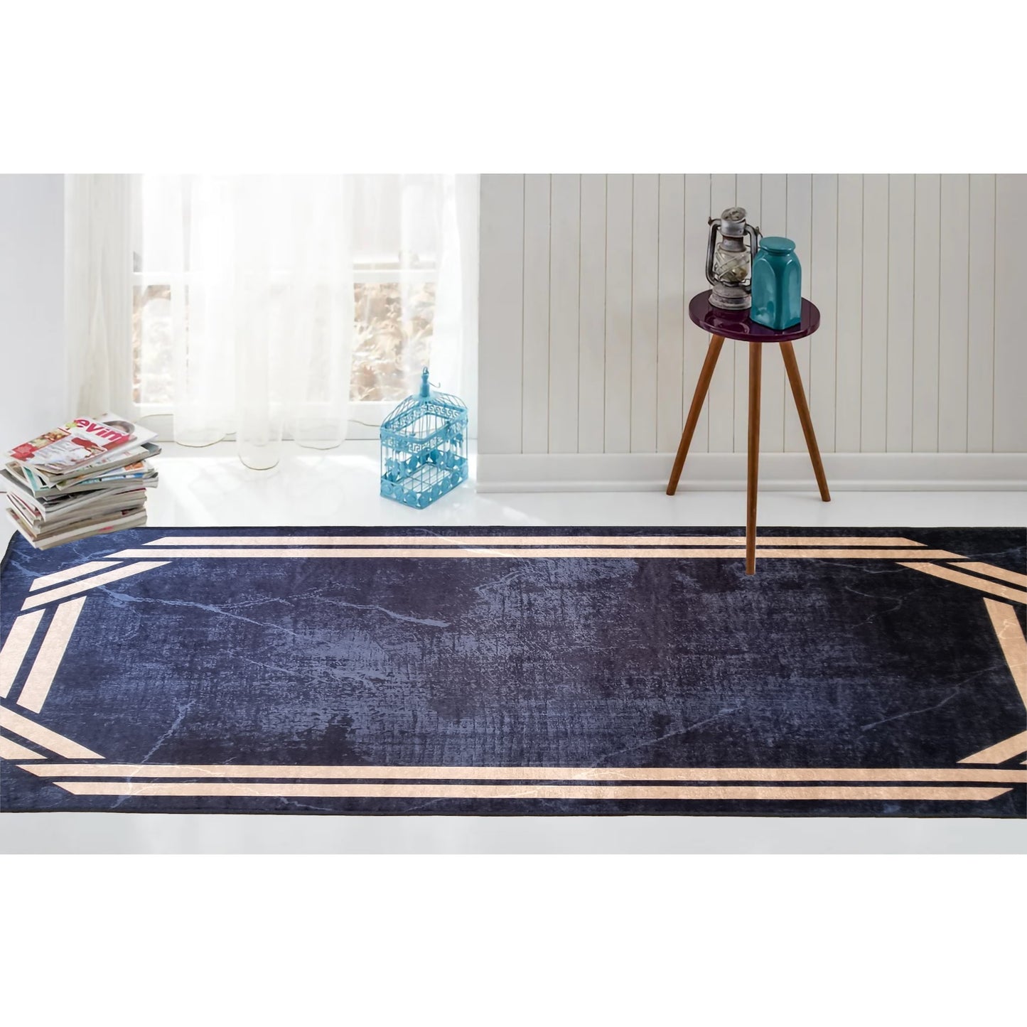 Tapis Rebelle, Noir Dimensions - 160x230 – Qualité supérieure pour Maison, Appartement, Bureau – Style élégant et durable – Confort optimal, facile à nettoyer – Idéal salon et chambre
