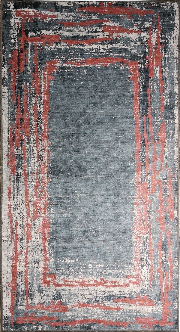 Tapis Ring Noir/Rouge Dimensions - 80x150 – Qualité supérieure pour Maison, Appartement, Bureau – Style élégant et durable – Confort optimal, facile à nettoyer – Idéal salon et chambre