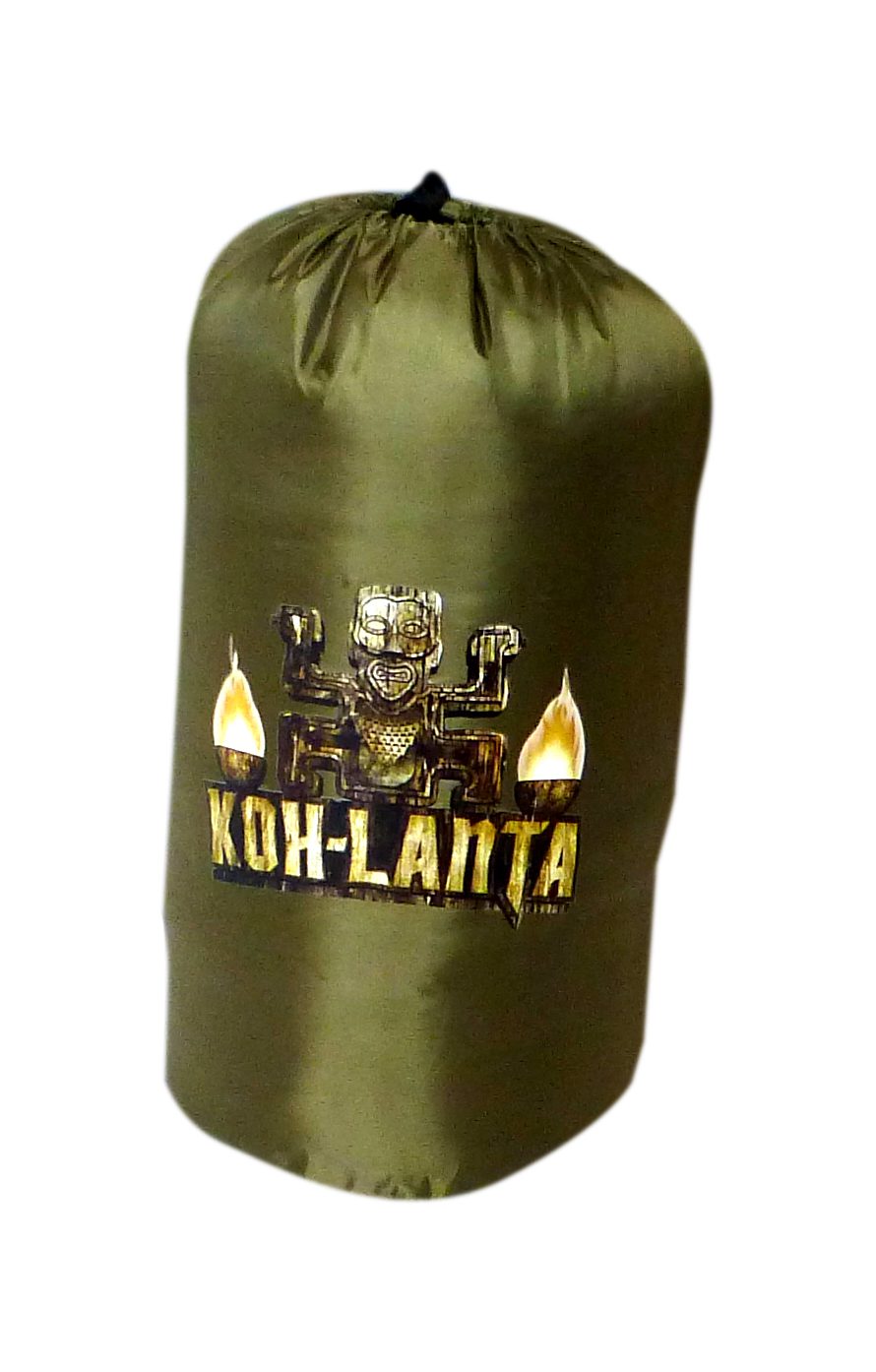 Sac de couchage - Koh Lanta - Housse de transport inclus - Compact et léger | Idéal pour le camping et les voyages | 190 cm x 74 cm | Noir et gris | TRENDYFLAIR