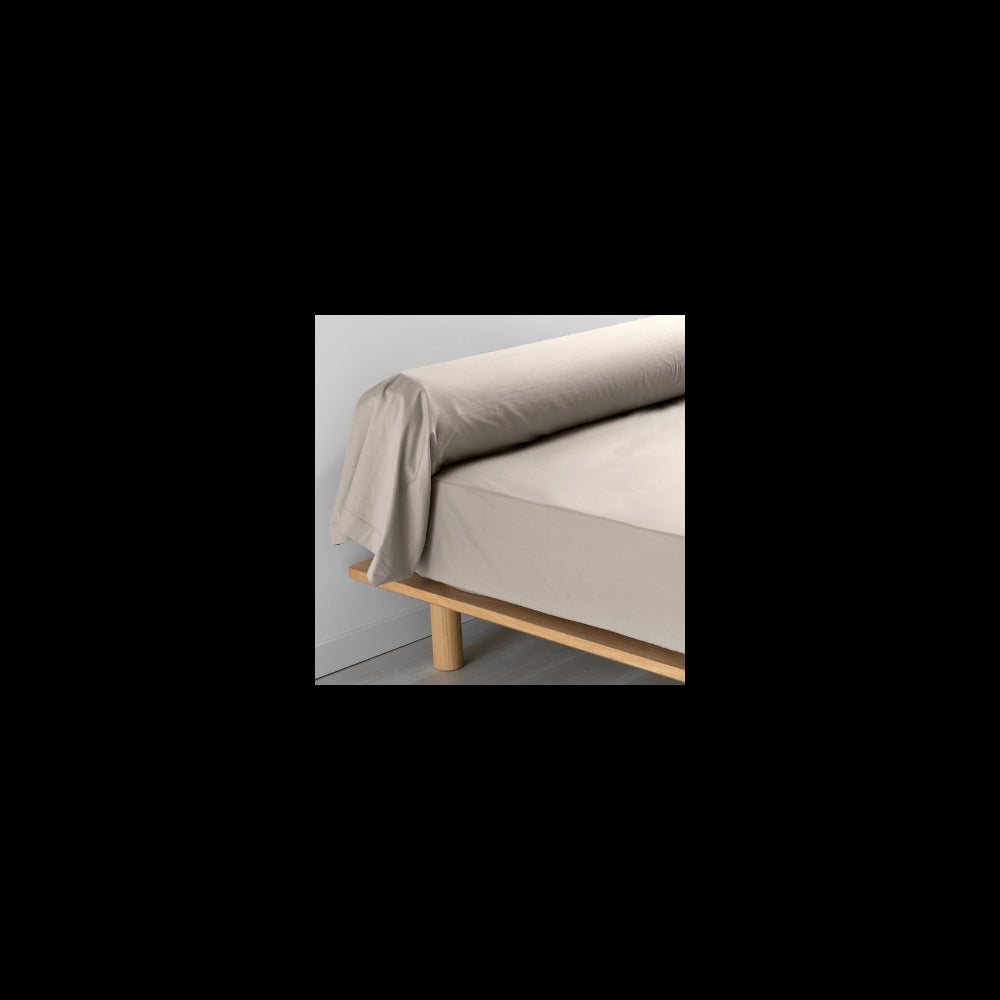 Taie De Traversin 85x185 cm Percale Naturel |homeflair