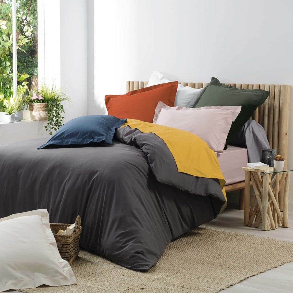 Taie De Traversin 85x185 cm Percale Rouge Argile |homeflair