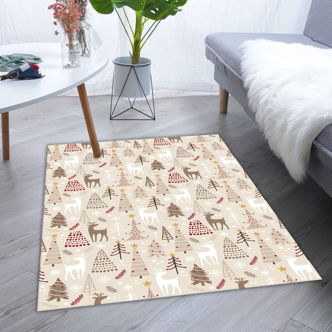 Tapis de Noel Beige Dimensions - 50x80 – Qualité supérieure pour Maison, Appartement, Bureau – Style élégant et durable – Confort optimal, facile à nettoyer – Idéal salon et chambre