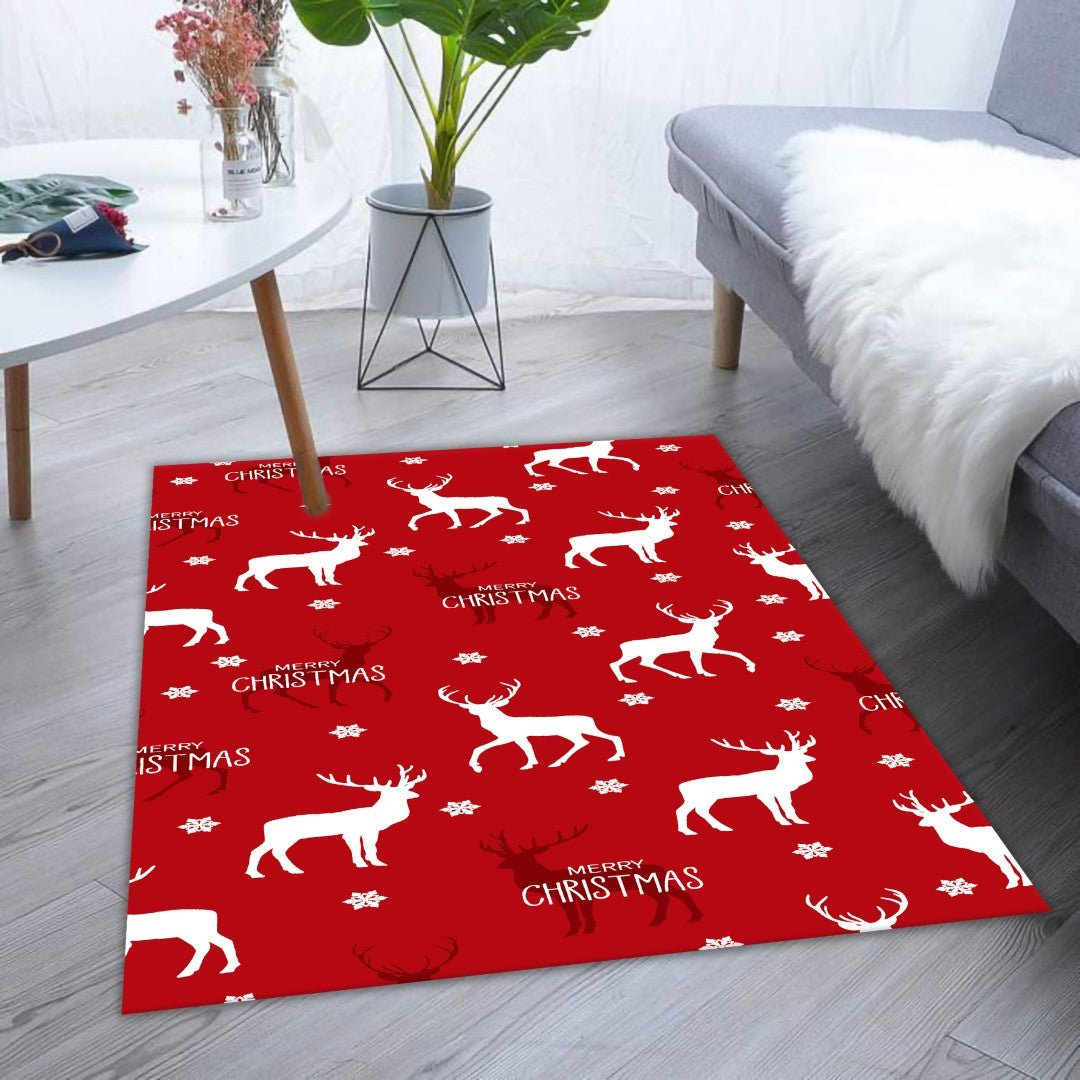Tapis de Noel Renne Rouge Dimensions - 50x80 – Qualité supérieure pour Maison, Appartement, Bureau – Style élégant et durable – Confort optimal, facile à nettoyer – Idéal salon et chambre