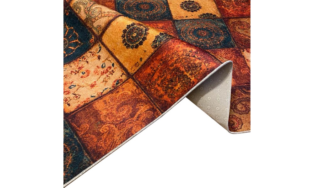 Tapis PERSE Marron Dimensions - 80x150 – Qualité supérieure pour Maison, Appartement, Bureau – Style élégant et durable – Confort optimal, facile à nettoyer – Idéal salon et chambre
