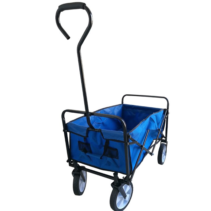 Chariot d'entretien de jardin pliable - Contenance 100 Litres - Poignée de transport - Pratique et facile à ranger | Noir et Vert | TRENDYFLAIR
