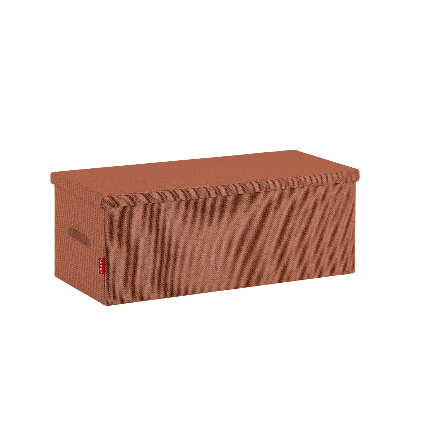 Table coffre Terracotta - Ouverture sur le dessus - Intérieur et extérieur - Résistant aux intempéries - Style rustique - 50cm x 50cm x 50cm | Couleur Terracotta | TRENDYFLAIR