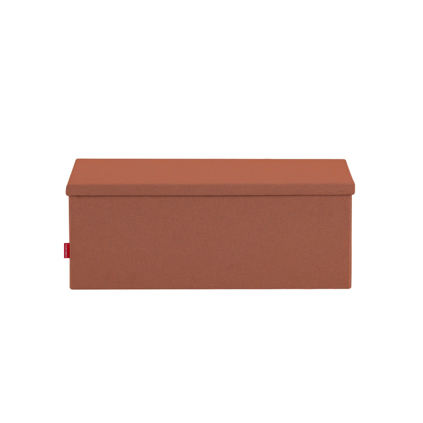 Table coffre Terracotta - Ouverture sur le dessus - Intérieur et extérieur - Résistant aux intempéries - Style rustique - 50cm x 50cm x 50cm | Couleur Terracotta | TRENDYFLAIR