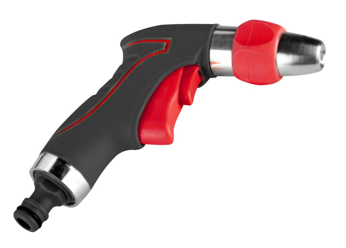 Pistolet d'arrosage et nettoyage - Jets ajustable - Compact et pratique - Idéal pour jardin et voiture | 20 x 13 x 3 cm | Noir et vert | TRENDYFLAIR
