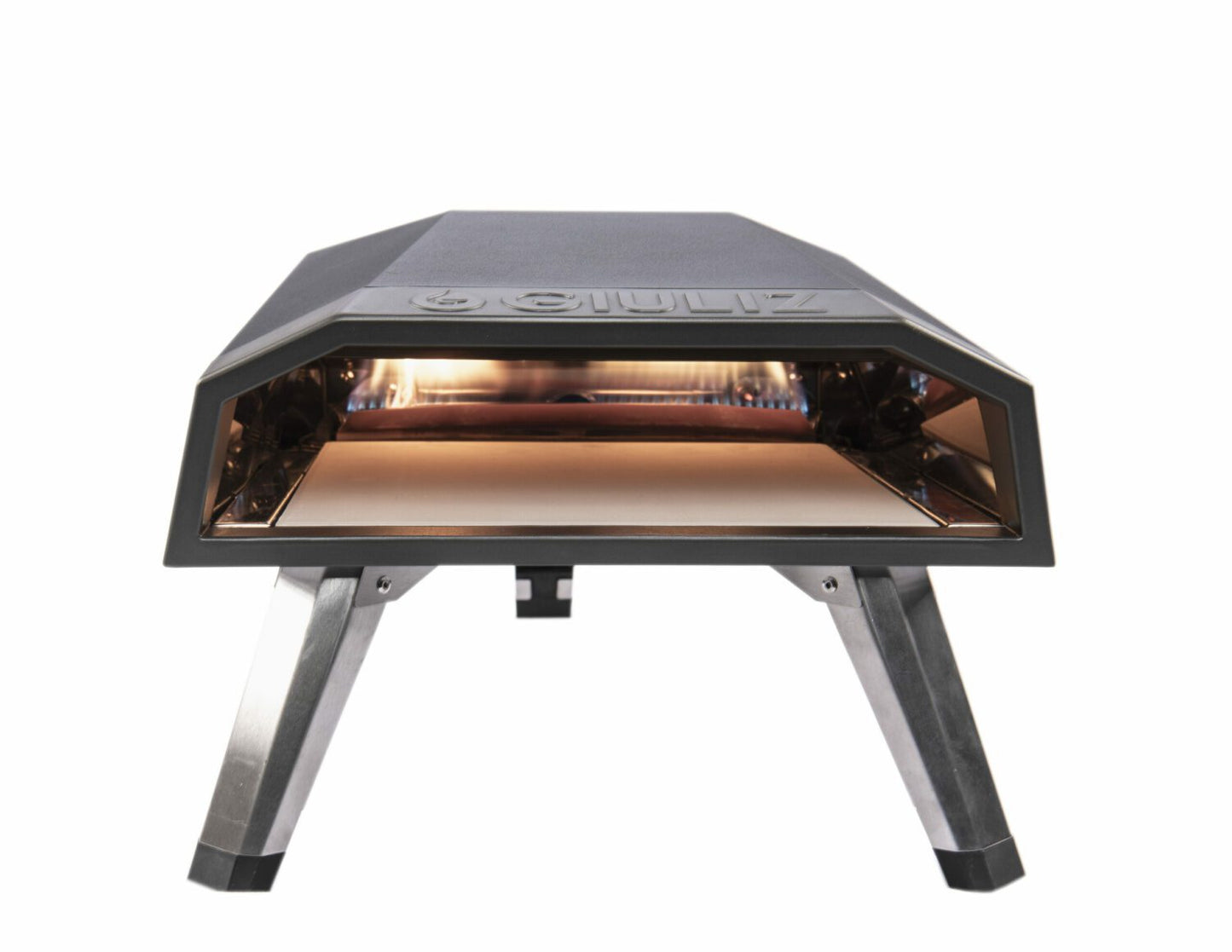 Four à pizza à gaz - Giuliz - UFO 12 - Pelle à pizza inclus | Idéal pour la cuisine extérieure | Compact et portable | Acier inoxydable | TRENDYFLAIR