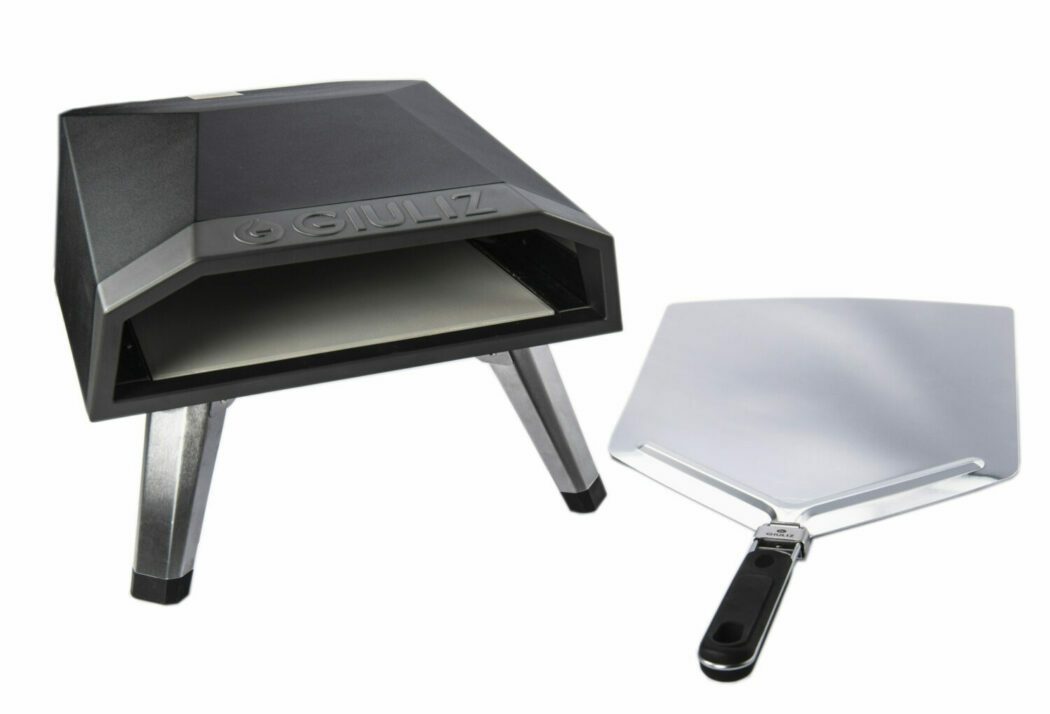 Four à pizza à gaz - Giuliz - UFO 12 - Pelle à pizza inclus | Idéal pour la cuisine extérieure | Compact et portable | Acier inoxydable | TRENDYFLAIR