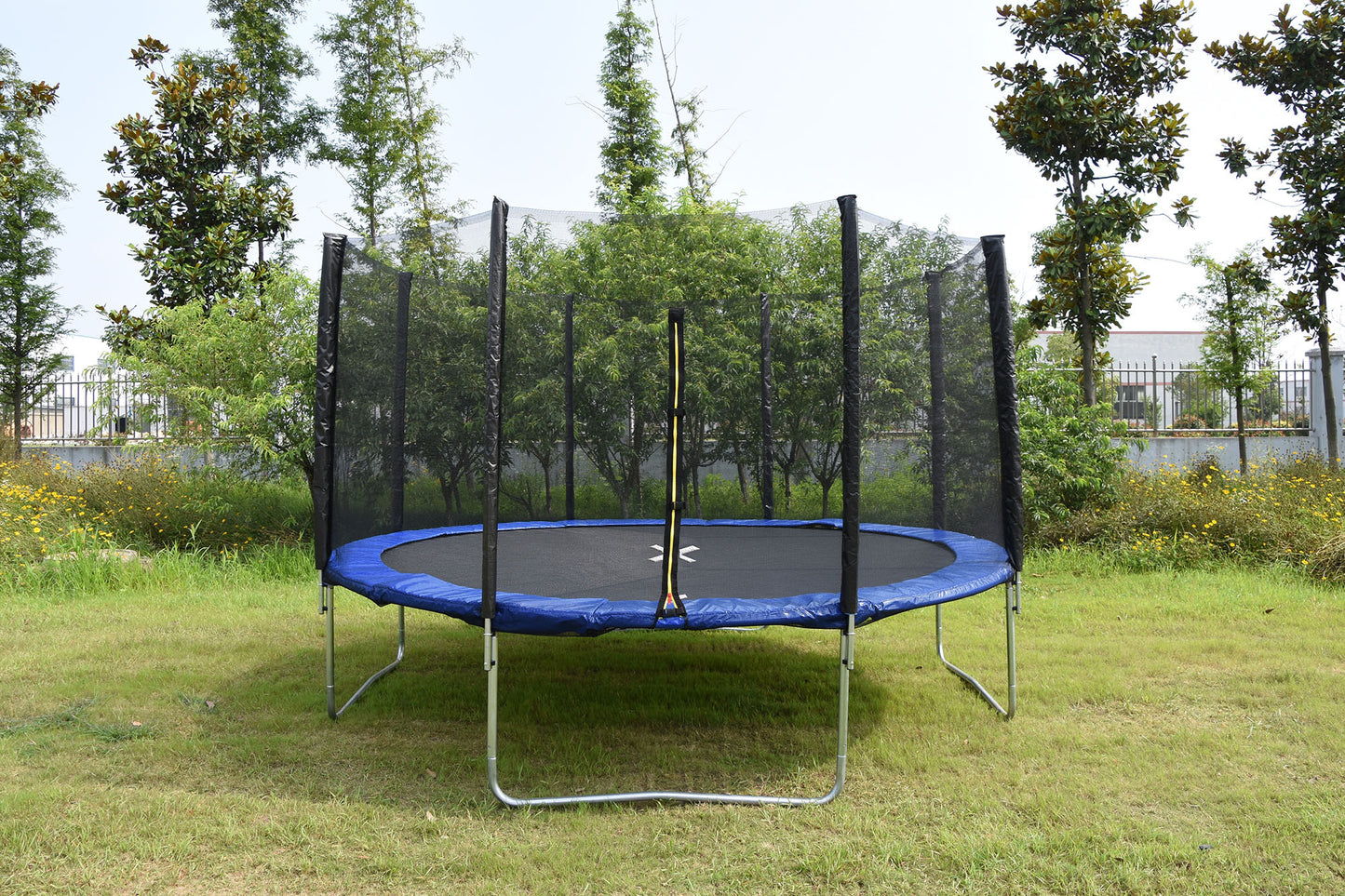Trampoline - Résistant et sûr pour les sauts intenses | 305cm | Noir et bleu | TRENDYFLAIR