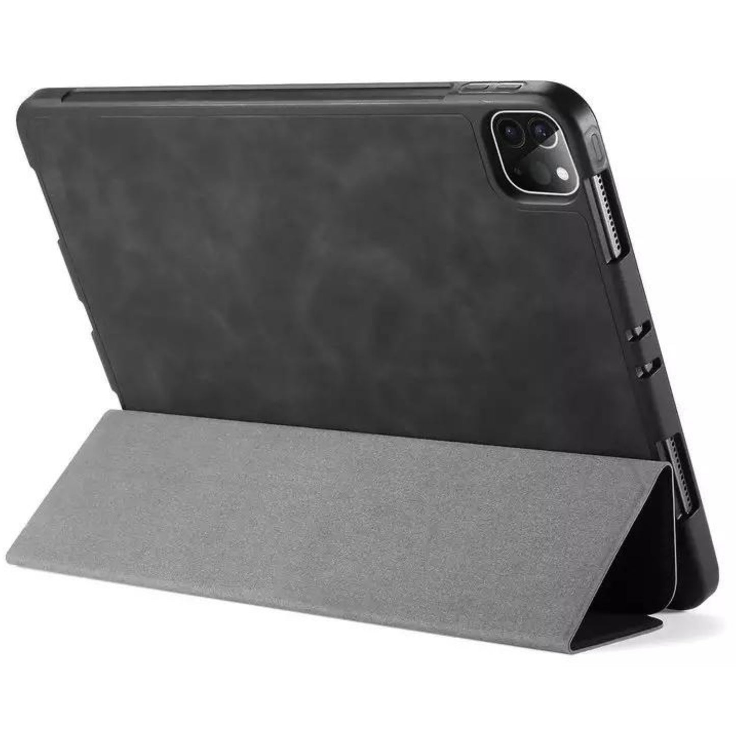 Coque iPad avec Rabat - Alliez Style et Fonctionnalité avec cette Coque pour votre iPad - Rabat pour Protéger l'Écran | Noir | TRENDYFLAIR