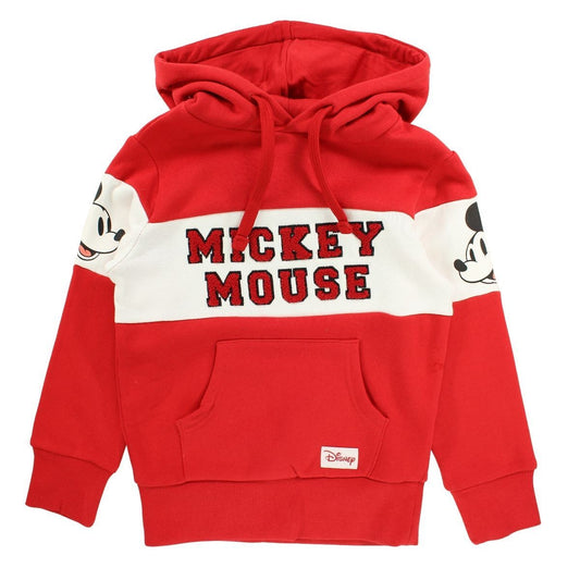 Sweat capuche mickey - 3/4A Garçon - Enfant - Rouge - Coton/Polyester, POLAIRE 260 G/M2 BROSSÉ - TrendyFlair