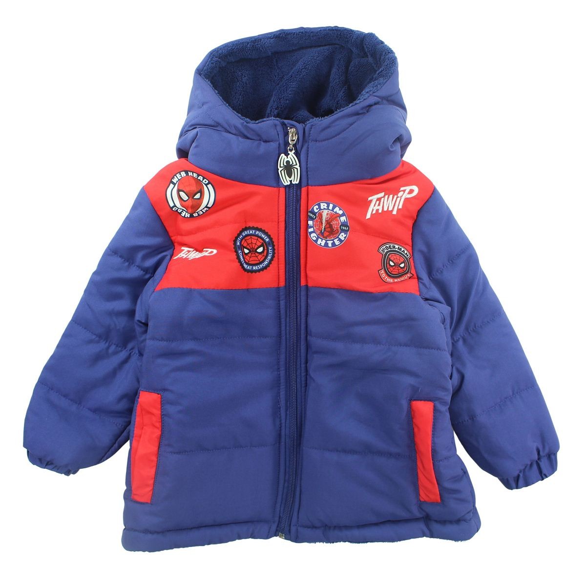 Parka capuche Spiderman - 3A Garçon - Enfant - Marine - 100% Polyester - TrendyFlair