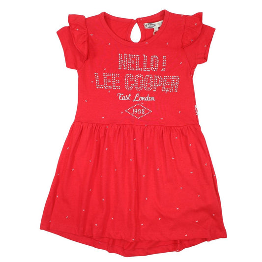 Robe Lee Cooper - 4A Fille - Enfant - Rouge - 100 % Coton S/J 160 gsm - TrendyFlair
