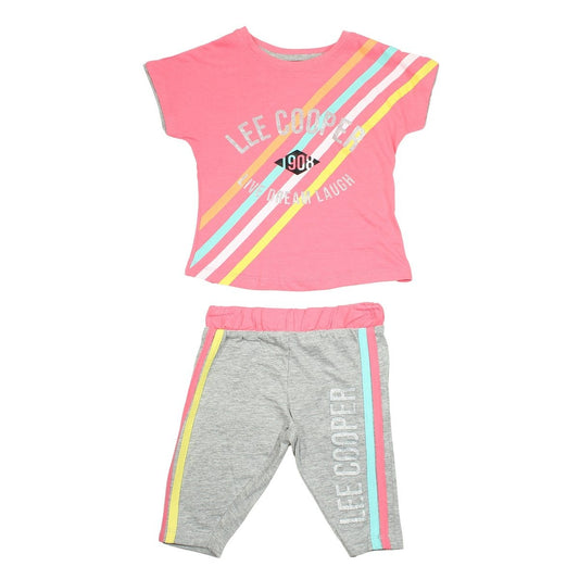 Ensemble Lee Cooper - 4A Fille - Enfant - Rose - 100 % Coton S/J 160 gsm - TrendyFlair
