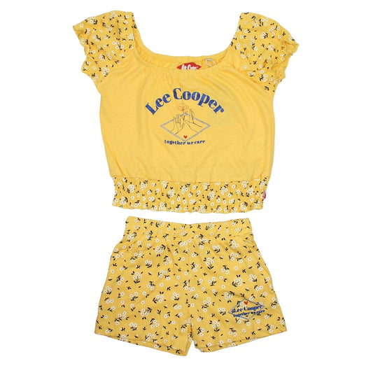 Ensemble Lee Cooper - 4A Fille - Enfant - Jaune - 100 % Coton S/J 160 gsm - TrendyFlair