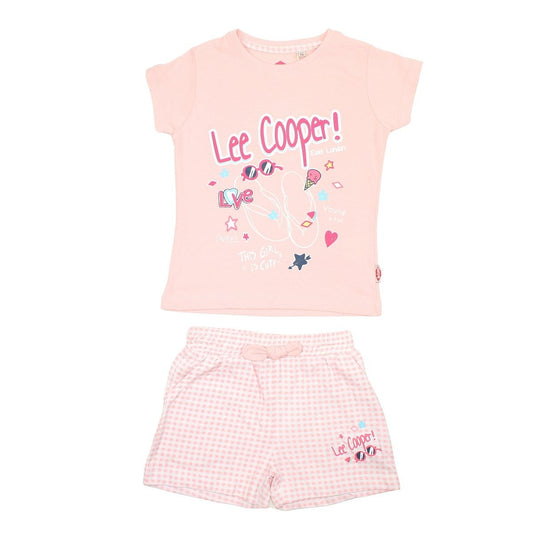 Ensemble Lee Cooper - 4A Fille - Enfant - Rose - 100 % Coton S/J 160 gsm - TrendyFlair