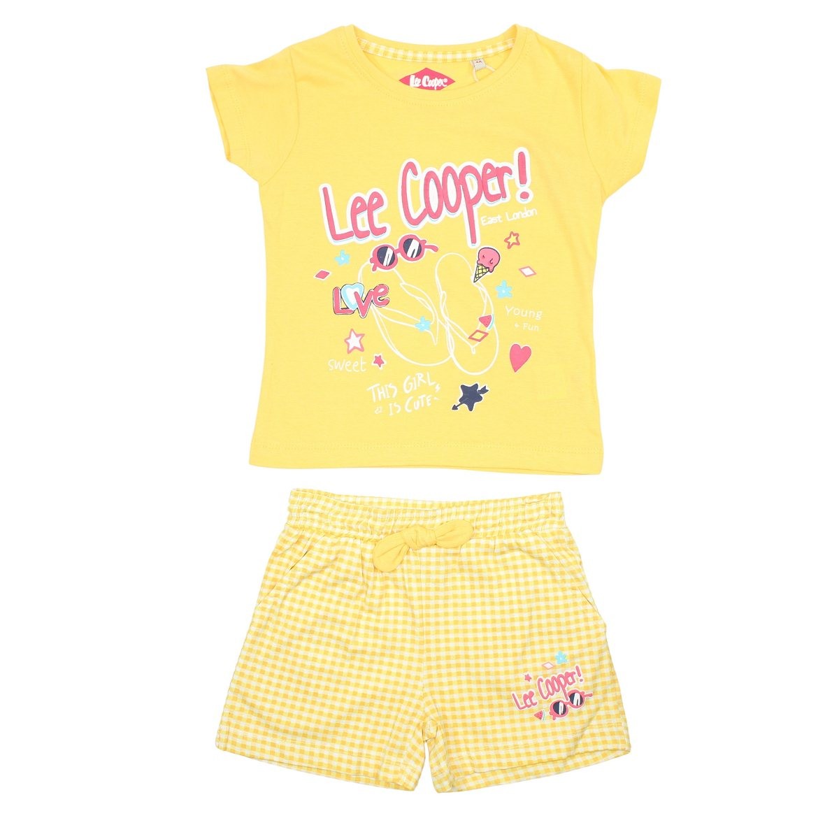 Ensemble Lee Cooper - 4A Fille - Enfant - Jaune - 100 % Coton S/J 160 gsm - TrendyFlair