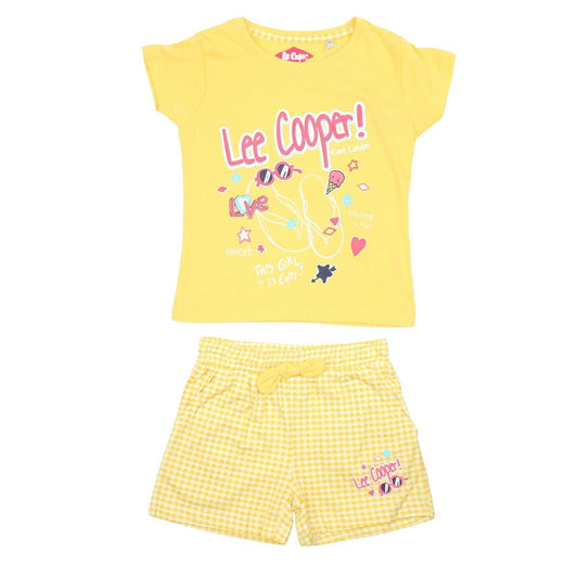 Ensemble Lee Cooper - 4A Fille - Enfant - Jaune - 100 % Coton S/J 160 gsm - TrendyFlair