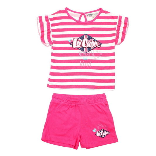 Ensemble Lee Cooper - 4A Fille - Enfant - Rose - 100 % Coton S/J 160 gsm - TrendyFlair