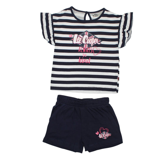 Ensemble Lee Cooper - 4A Fille - Enfant - Bleu - 100 % Coton S/J 160 gsm - TrendyFlair