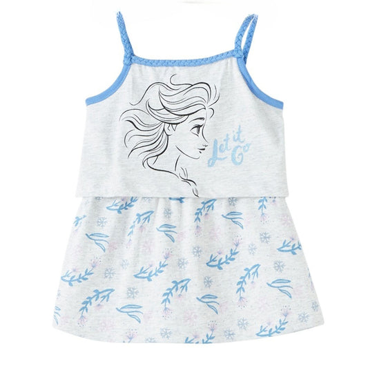 Robe La Reine des neiges - 3A Fille - Enfant - Gris - 100% Coton, 160 GSM SJ - TrendyFlair