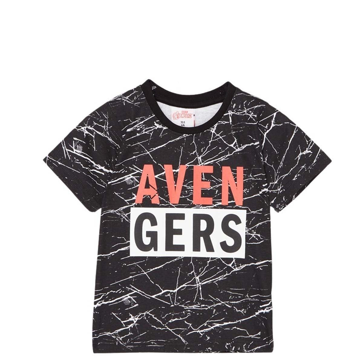 T-Shirt Avengers - 4A Garçon - Enfant - Noir - 100% Coton, 160 GSM SJ - TrendyFlair