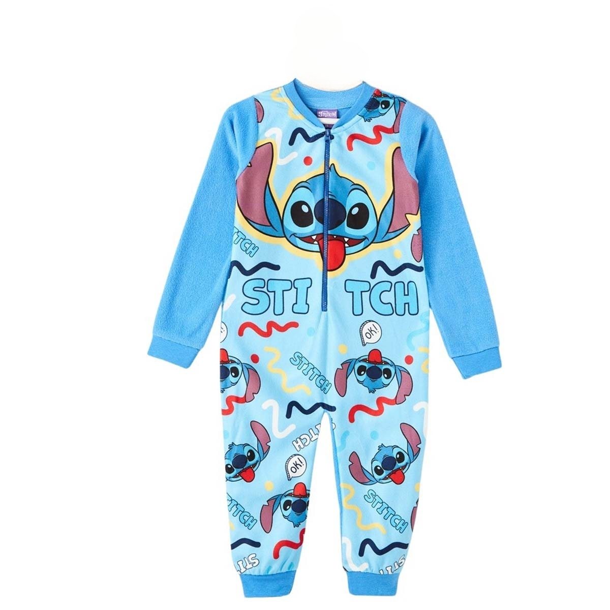 Combinaison polaire Lilo & Stitch - 2A Garçon - Enfant - Bleu - 100% Polyester, 190 G/M2 - POLAIRE - TrendyFlair