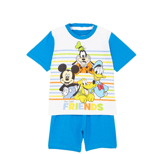 Ensemble Mickey - 2A Garçon - Enfant - Bleu - 100% Coton, 160 GSM SJ - TrendyFlair