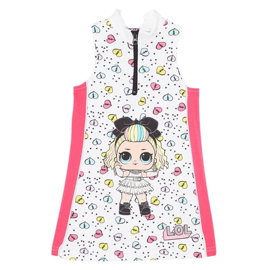 Robe Lol Surprise - 2A Fille - Enfant - Blanc - 100% Coton FRENCH TERRY 200 GSM - TrendyFlair
