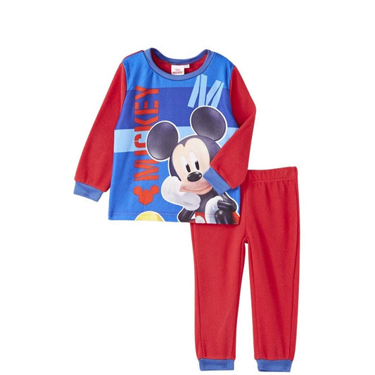 Pyjama polaire Mickey - 2A Garçon - Enfant - Rouge - 100 % Polyester - TrendyFlair