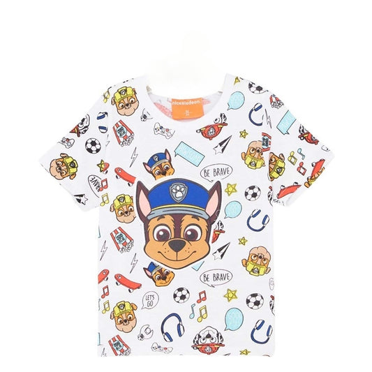 T-Shirt Paw Patrol - 3A Garçon - Enfant - Blanc - 100% Coton, 160 GSM SJ - TrendyFlair