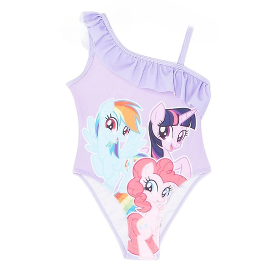 Maillot de bain sur cintre Pony - 2/3A Fille - Enfant - Violet - 88% Polyester 12% Élasthanne 200 GSM SJ - TrendyFlair