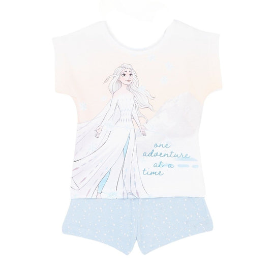 Ensemble La Reine des neiges - 2A Fille - Enfant - Bleu - 100% Coton, 160 GSM SJ - TrendyFlair