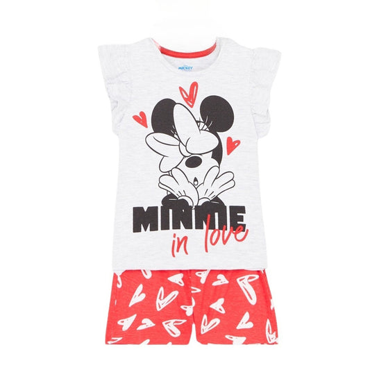 Ensemble Minnie - 2A Fille - Enfant - Gris - 100% Coton, 160 GSM SJ - TrendyFlair
