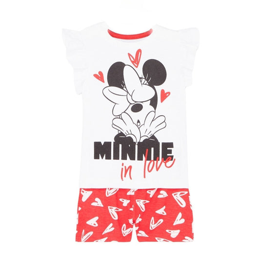 Ensemble Minnie - 2A Fille - Enfant - Blanc - 100% Coton, 160 GSM SJ - TrendyFlair