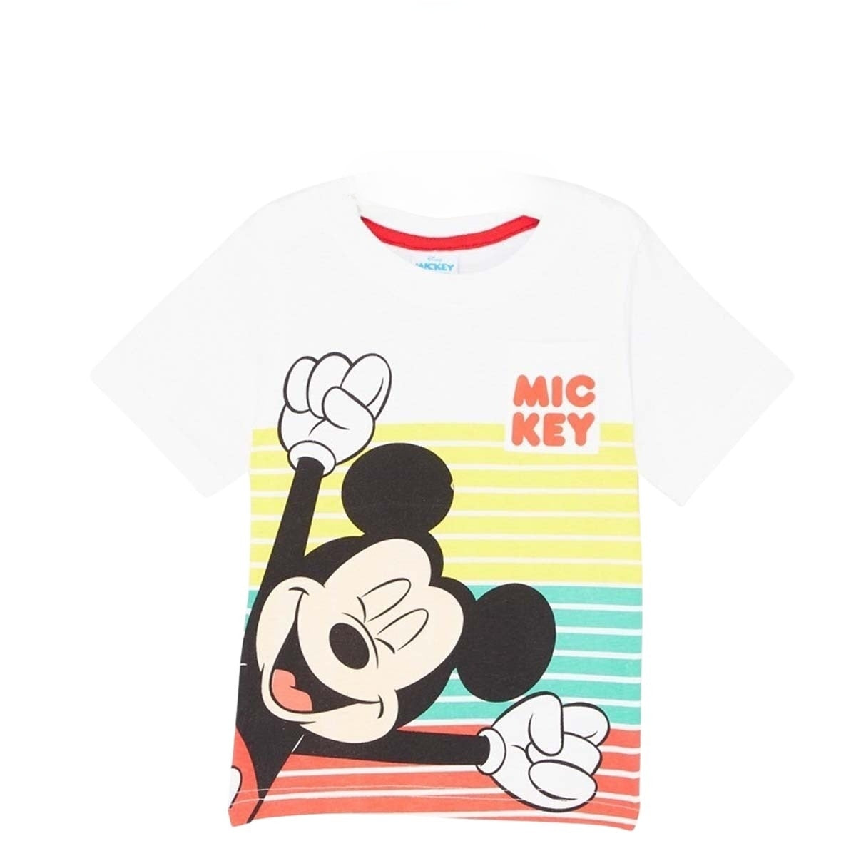 T-Shirt Mickey - 2A Garçon - Enfant - Blanc - 100% Coton, 160 GSM SJ - TrendyFlair
