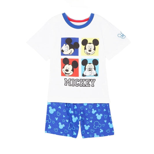 Ensemble Mickey - 3A Garçon - Enfant - Bleu - 100% Coton, 160 GSM SJ - TrendyFlair