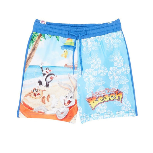 Short de bain Looney Tunes - 5/6A Garçon - Enfant - Marine - 100% Polyester - TrendyFlair