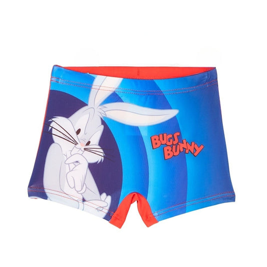Maillot de bain Looney Tunes - 3/4A Garçon - Enfant - Rouge - 85% Polyester 15% Elasthan - TrendyFlair