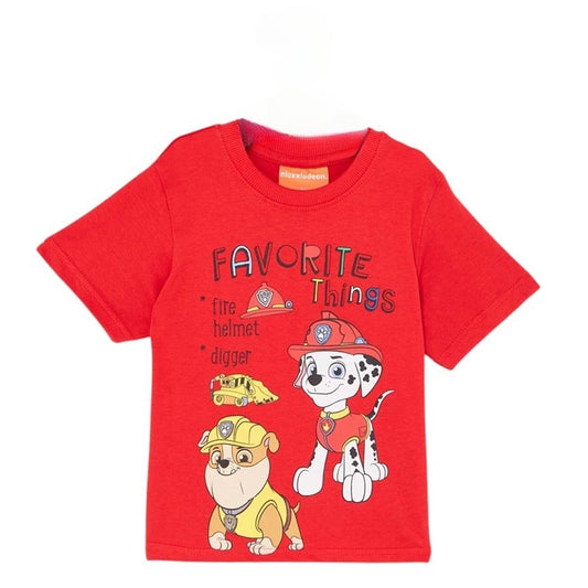 T-Shirt Paw Patrol - 3A Garçon - Enfant - Rouge - 100% Coton, 160 GSM SJ - TrendyFlair