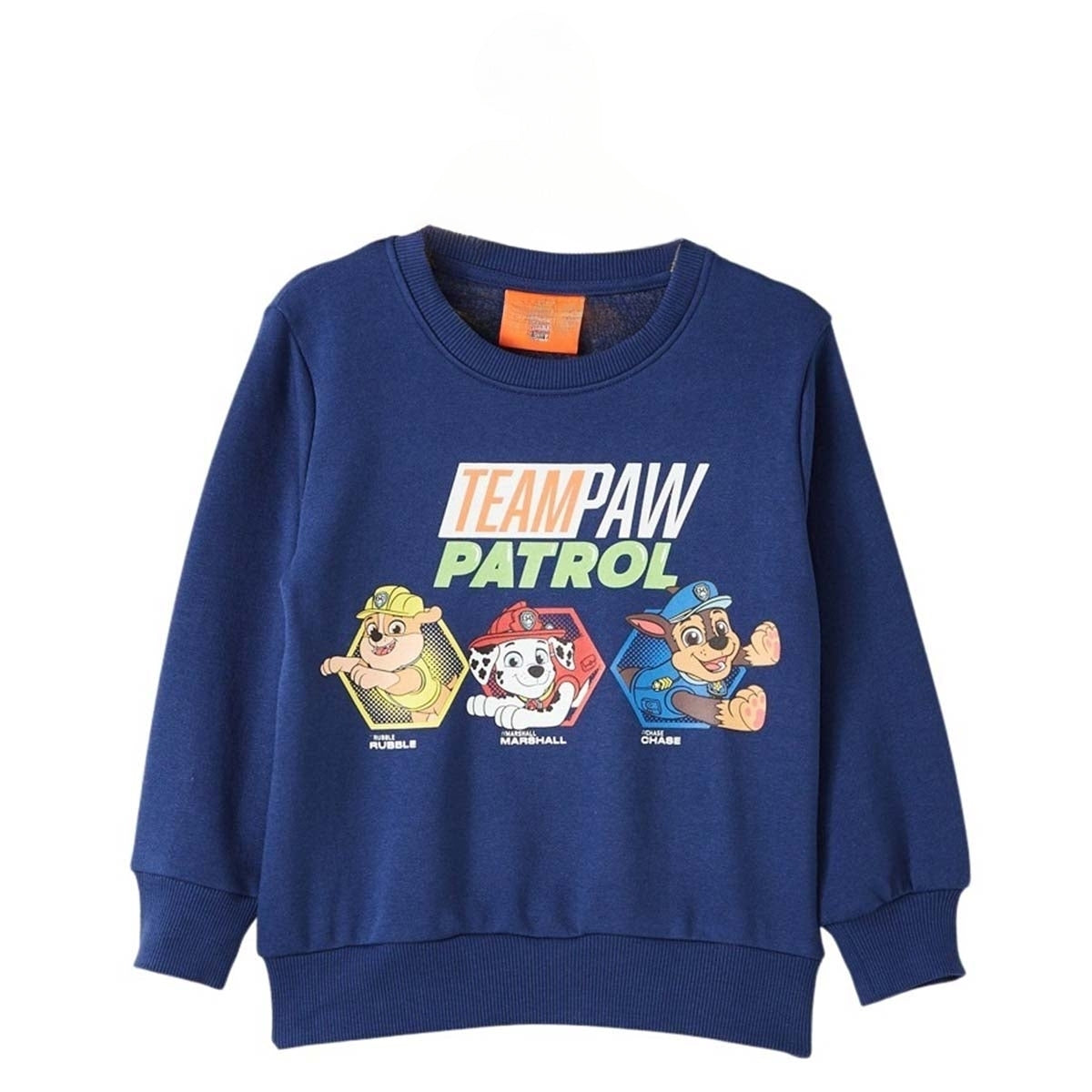 Sweat Paw Patrol - 3/4A Garçon - Enfant - Marine - Coton/Polyester, POLAIRE 260 G/M2 BROSSÉ - TrendyFlair