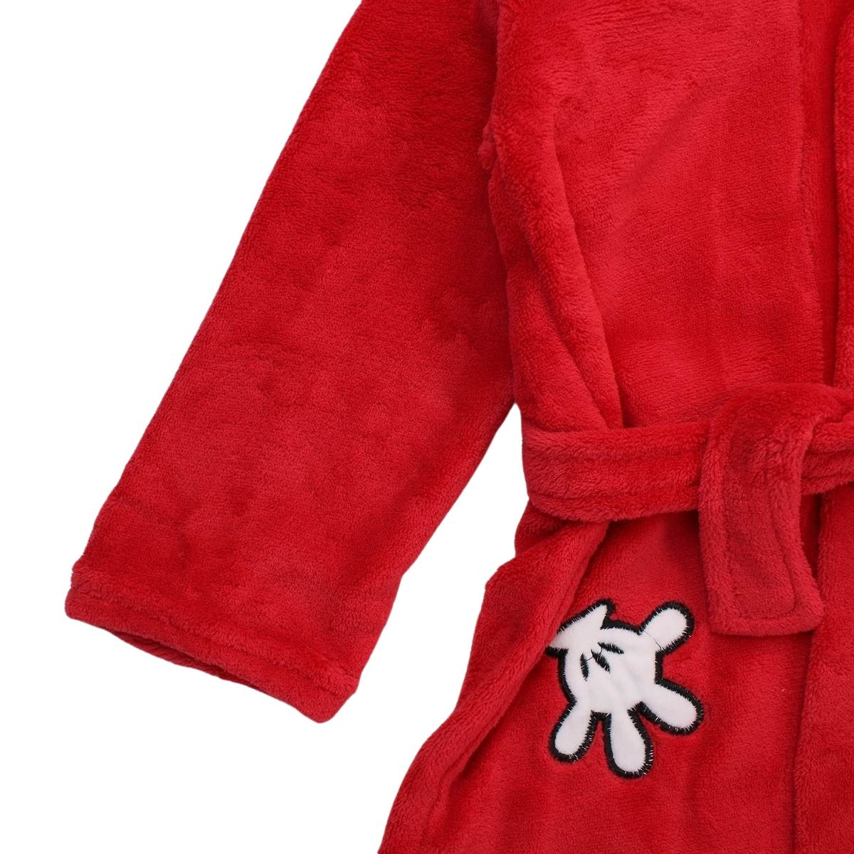 Peignoir Mickey - 3/4A Garçon - Enfant - Rouge - 100 % Polyester, 240 GSM, CORAL FLEECE - TrendyFlair