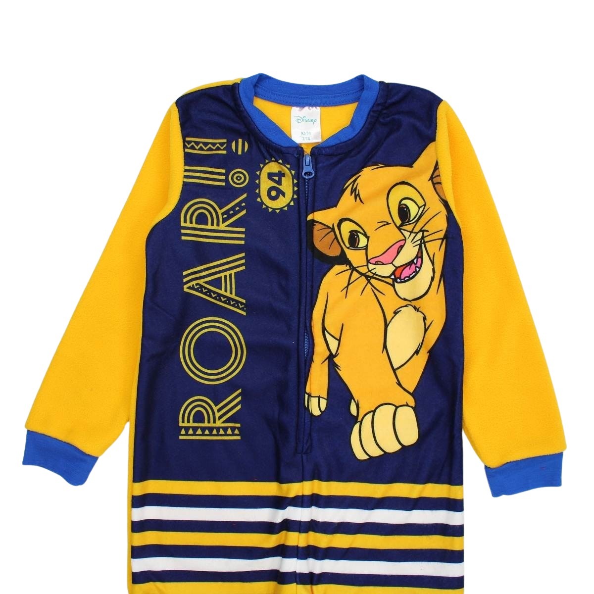 Combinaison Le Roi Lion - 4/5A Garçon - Enfant - Jaune - 100 % Polyester - 190 gsm Polaire - TrendyFlair