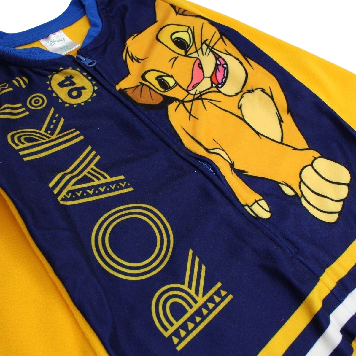 Combinaison Le Roi Lion - 4/5A Garçon - Enfant - Jaune - 100 % Polyester - 190 gsm Polaire - TrendyFlair