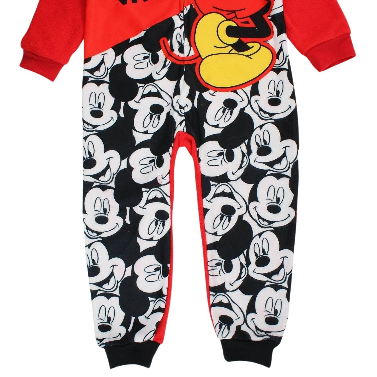 Combinaison Mickey - 4/5A Garçon - Enfant - Rouge - 100 % Polyester - 190 gsm Polaire - TrendyFlair